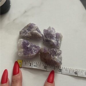 Natural Raw Amethyst Crystal Chips - Lavender Purple